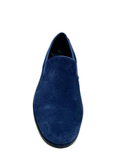 Carica immagine nella Galleria, Joy Night Blu (800PJ) - Mocassino da Uomo in Camoscio Blu Notte Foderato in Vera Pelle Italiana sottopiede ortopedico confort