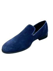 Carica immagine nella Galleria, Joy Night Blu (800PJ) - Mocassino da Uomo in Camoscio Blu Notte Foderato in Vera Pelle Italiana sottopiede ortopedico confort