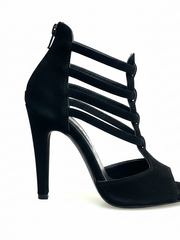 Load image into Gallery viewer, Lilith (460) - Sandalo da Donna in Camoscio Nero con Tacco alto a Spillo Largo