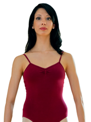 Carica immagine nella Galleria, MEDORA (RD/NA/B/S) - Body Danza Classica da donna in Cottonlycra Bielastica nera spalline singole Sottili con microfibra con Pettorina antisudore sul petto