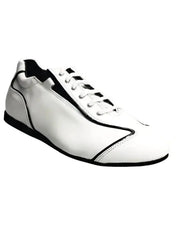 Load image into Gallery viewer, Sneaker bianca HABANA di Ivan con profili neri, suola in Microlight, pelle di alta qualità, comoda e alla moda.
