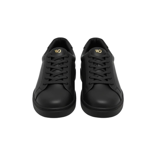 Sneaker ecopelle nera Wish Dance Shop ATACA Black Vortex con suola in gomma e resina, dettagli rossi e design comfort leggero.