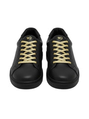 Carica immagine nella Galleria, Ataca Vortice (FCE) - Sneaker Ecopelle Totale Nera materiale Vegan confort Light Flex Suola Nera in Gommina e Resina Tecnica Cerchi Oro