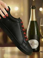 Load image into Gallery viewer, ATACA Black Vortex (L0700FCE) - Sneaker Ecopelle Totale Nera materiale Vegan confort Light Flex Suola Nera in Gommina e Resina Tecnica Cerchi Rossi Pivot