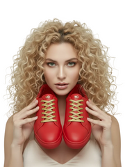 Carica immagine nella Galleria, ATACA Mercury Vortex (L0700FCE) - Sneaker Ecopelle Totale Rossa materiale Vegan confort Light Flex Suola Rossa in Gommina e Resina Tecnica Cerchi Oro Pivot