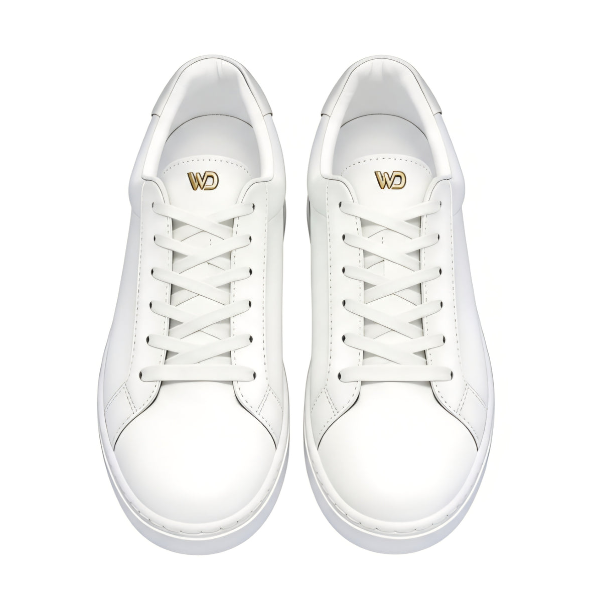 Sneaker ecopelle bianca ATACA Gabriel Vortex Wish Dance, comfort, suola bianca, dettagli oro, stile moderno e leggero.