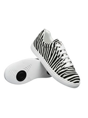 Carica immagine nella Galleria, ATACA Zebry White Vortex (FCE) - Sneaker in Tessuto Zebrato materiale Vegan confort Light Flex Suola Bianca in Gommina e Resina Tecnica Cerchi Neri Pivot