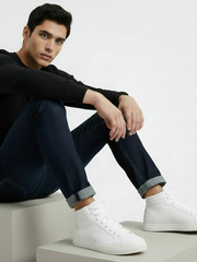 Carica immagine nella Galleria, Sneaker bianca GERO White Vortex Wish Dance Shop, scarpa alta in ecopelle vegan con suola bianca, dettagli neri e comfort leggero.