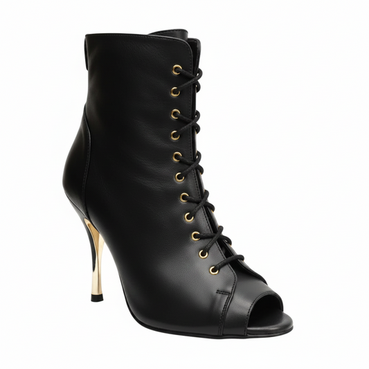 Mezzo Stivaletto ALEXIS Angel Black Gold Wish Dance, oro, vista laterale