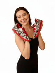 Carica immagine nella Galleria, ATACA Zebry Red Gold Vortex (L0700FCE) - Sneaker in Tessuto Zebrato materiale Vegan confort Light Flex Suola Rossa in Gommina e Resina Tecnica Cerchi Oro Pivot