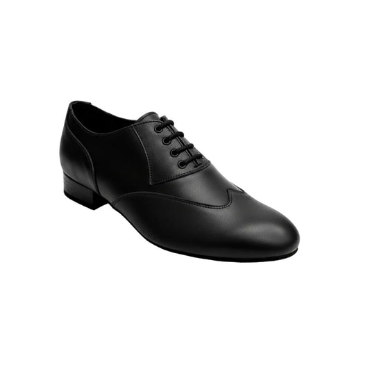 Stringata a Coda di Rondine Mod. Oxford in Pelle Nera Totale COTISO Wish Dance, vista laterale