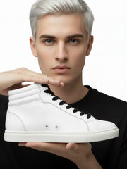 Carica immagine nella Galleria, Sneaker bianca GERO White Vortex Wish Dance Shop con suola bianca, dettagli neri, materiale vegan e design comodo e flessibile.