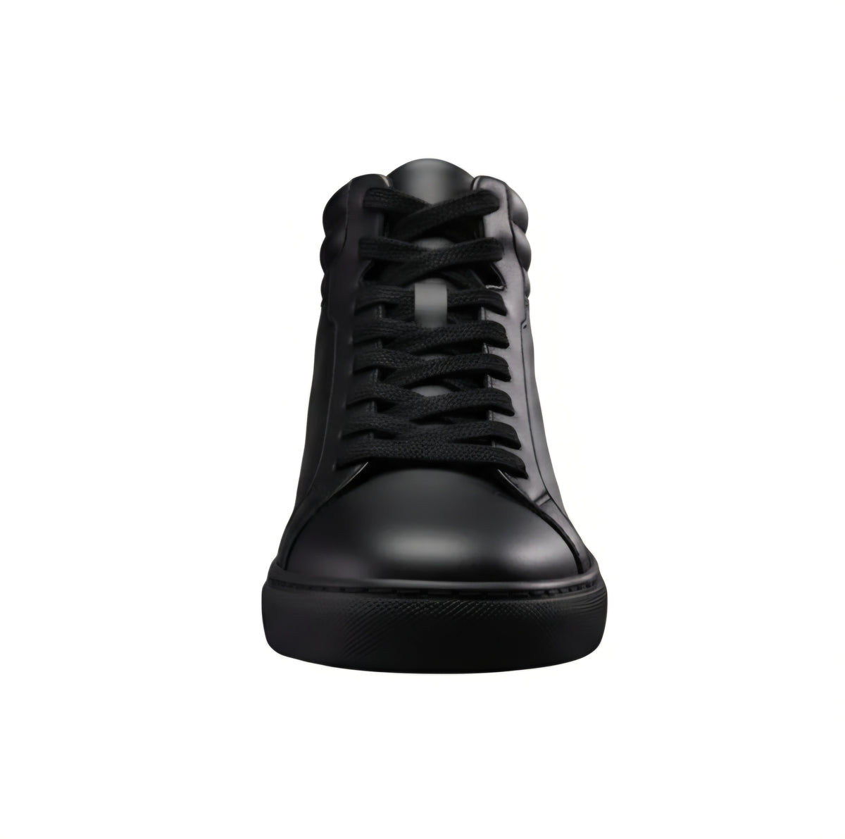 Sneaker GERO Mefisto Black Vortex in ecopelle nera, con suola in gomma e resina, dettagli rossi e design comfort e flessibile.