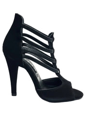 Load image into Gallery viewer, Lilith (460) - Sandalo da Donna in Camoscio Nero con Tacco alto a Spillo Largo