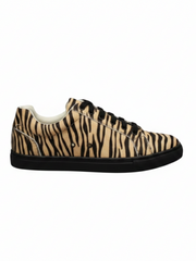 Carica immagine nella Galleria, ATACA Tiger Vortex (FCE) - Sneaker disegno Tigre Bengala Beige materiale Vegan confort Light Flex Suola Nera in Gommina e Resina Tecnica Cerchi Neri Pivot