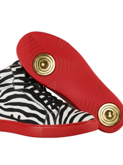 Carica immagine nella Galleria, GERO Tiger Black Gold Vortex (L0703FCE) - Sneaker Collo Alto Disegno Tigre del Bengala Totale materiale Vegan confort Light Flex Suola Nera in Gommina e Resina Tecnica Cerchi Oro Pivot