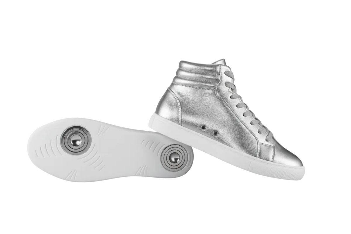 Sneaker alta GERO Noah Gold Vortex Wish Dance Shop in ecopelle oro con suola bianca, dettagli in resina e tecnologia Light Flex.