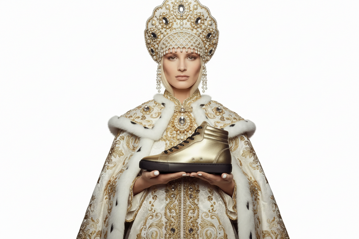 Sneaker GERO Gold Black Vortex Wish Dance Shop, collo alto in ecopelle nera con dettagli oro, suola in gomma e resina, stile comfort.