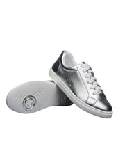 Carica immagine nella Galleria, Sneaker ecopelle totale silver ATACA Theia Vortex Wish Dance Shop, suola bianca in gomma e resina, comfort e stile moderno