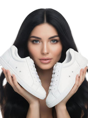 Carica immagine nella Galleria, ATACA White Vortex (L0700FCE) - Sneaker Ecopelle Totale Bianca materiale Vegan confort Light Flex Suola Bianca in Gommina e Resina Tecnica Cerchi neri Pivot