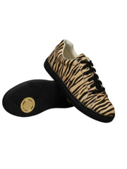 Carica immagine nella Galleria, ATACA Tiger Vortex (FCE) - Sneaker disegno Tigre Bengala Beige materiale Vegan confort Light Flex Suola Nera in Gommina e Resina Tecnica Cerchi Neri Pivot