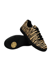 Carica immagine nella Galleria, ATACA Tiger Vortex (FCE) - Sneaker disegno Tigre Bengala Beige materiale Vegan confort Light Flex Suola Nera in Gommina e Resina Tecnica Cerchi Neri Pivot