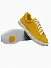 Load image into Gallery viewer, Ataca Suprema Vortice (FCE) - Sneaker pelle scamosciata Totale Giallo Fluò materiale Vegan confort Light Flex Suola Bianca in Gommina Cerchi Gialli e Resina Tecnica