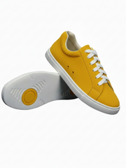 Load image into Gallery viewer, Ataca Suprema Vortice (FCE) - Sneaker pelle scamosciata Totale Giallo Fluò materiale Vegan confort Light Flex Suola Bianca in Gommina Cerchi Gialli e Resina Tecnica