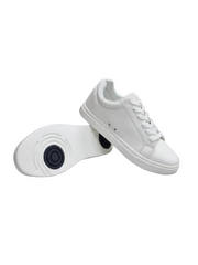 Load image into Gallery viewer, Suprema White Black Vortex (FCE) - Sneaker Ecopelle Totale Bianca materiale Vegan confort Light Flex Suola in Gommina e Resina Tecnica Cerchi Neri Pivot