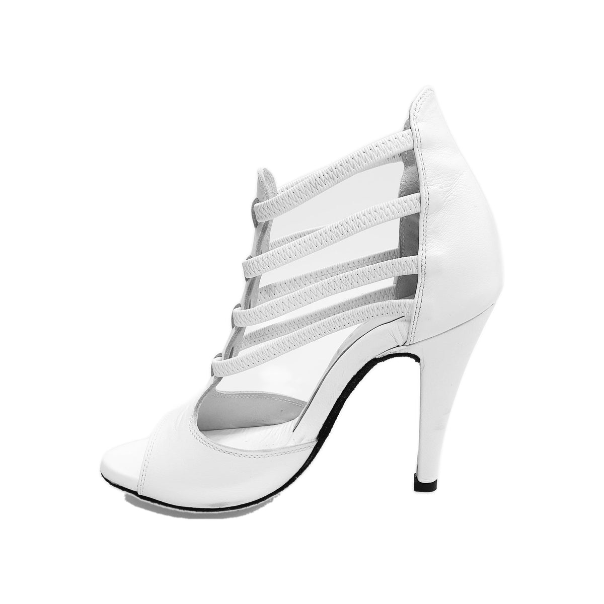Sandalo da Donna in Pelle Bianca Lilith Wish Dance, dettaglio tacco