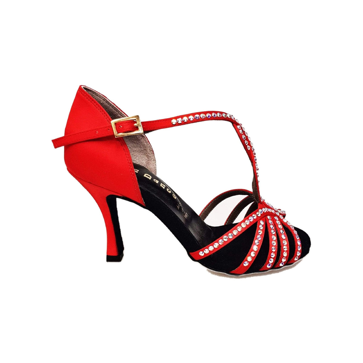Scarpa Da Donna in Raso Seta Rosso Infinity Wish Dance, dettaglio suola
