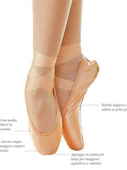 Carica immagine nella Galleria, JANAS STRONG (MARD) - Punta da Danza per Medio Avanzato appoggio piatto e largo suola Dura