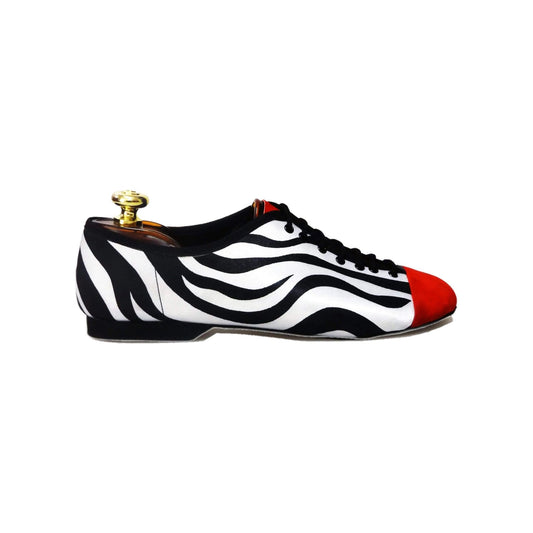 Scarpa Jazz unisex in Pelle Nera Savana Wish Dance, vista laterale