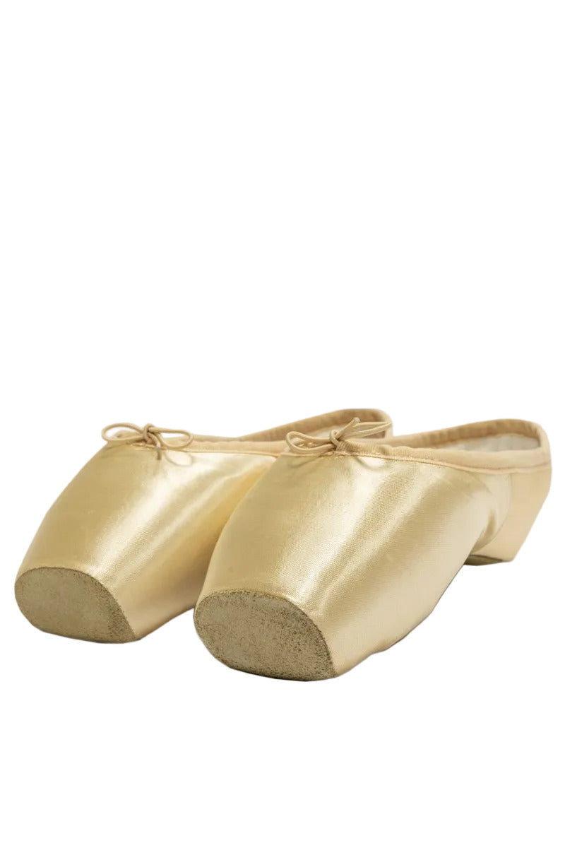 Punte da danza classica AURA Harmony di Wish Dance Shop, punta prearquata in camoscio per migliore presa sul pavimento.