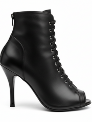 Load image into Gallery viewer, ALEXIS White Angel (Art. 132) - Mezzo Stivaletto con Zip in Pelle Bianca Tacco a Spillo in Alluminio Laminato Argento