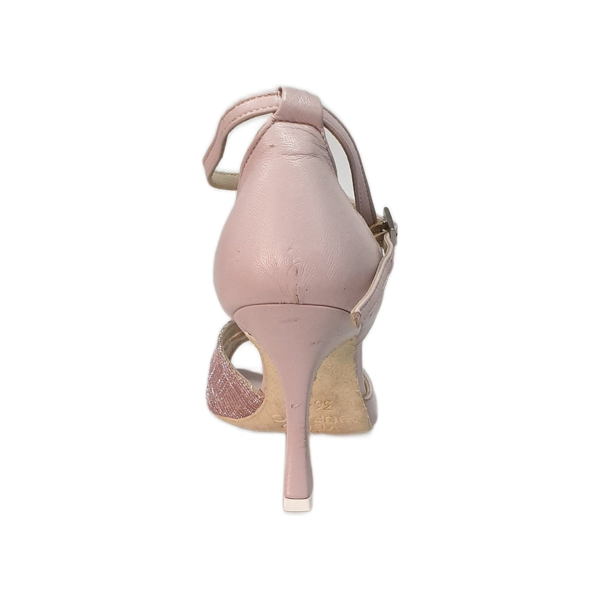 Scarpa sandal con fascette in pelle rosa Fish Rosa, modello 32QB, con cinturini eleganti, brand Outlet.