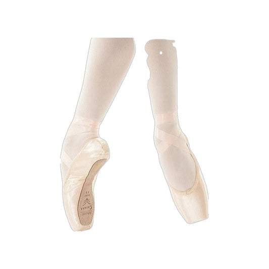 Punte da danza classica Sansha Debutante D101SP per principianti, con punta prima, in colore rosa, ideale per principianti.