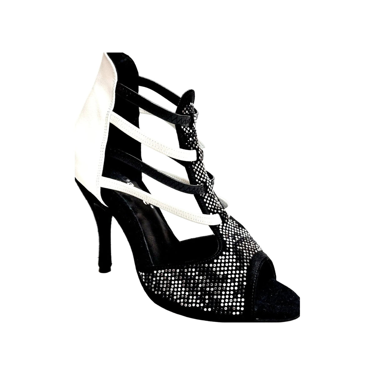 Sandalo da Donna in Camoscio Nero Livrea Vipera Viper Black/White Wish Dance, vista laterale