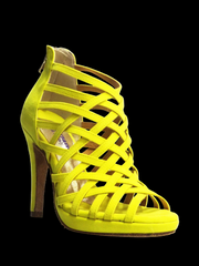 Carica immagine nella Galleria, Intrigo (780) - Scarpa da Donna in Camoscio Giallo con Tacco a Spillo e Plateau