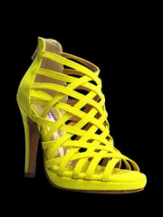Carica immagine nella Galleria, Intrigo (780) - Scarpa da Donna in Camoscio Giallo con Tacco a Spillo e Plateau Wish Dance Shop