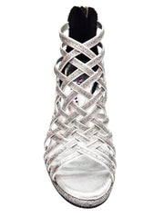 Carica immagine nella Galleria, INTRIGO (780) - Scarpa da Donna in Glitter Argento con Tacco alto a Spillo Largo Rivestito in Glitter Argento e Plateau Confort Flex Wish Dance Shop
