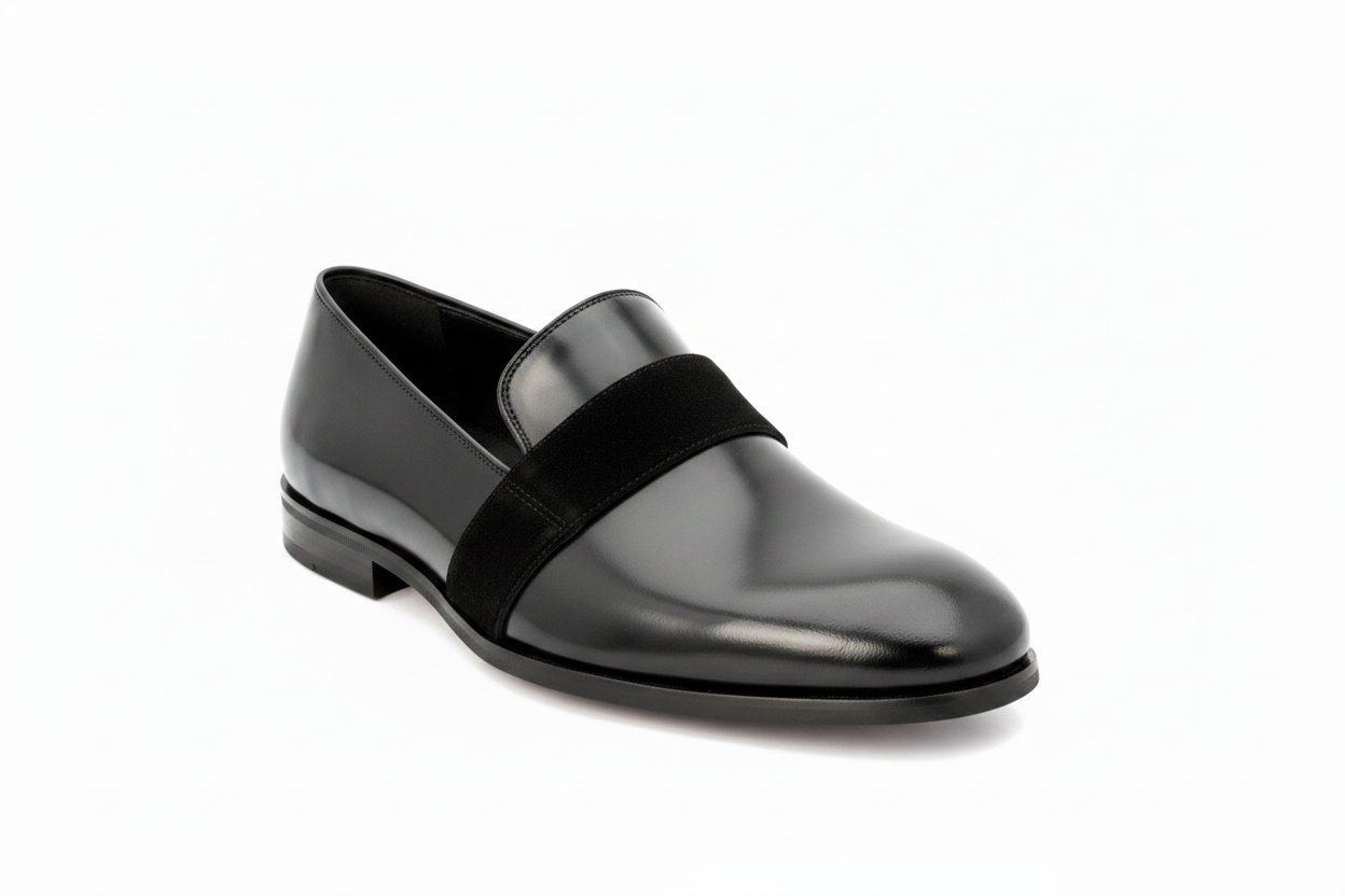 Scarpa mocassino da uomo in camoscio nero Wish Dance Shop, fodera in vera pelle italiana, stile elegante e casual