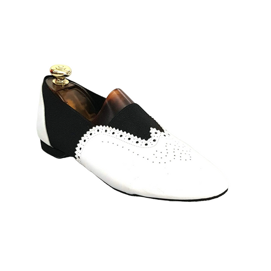 Jazz 06 in Pelle Bianca Roly Wish Dance, nero, vista laterale
