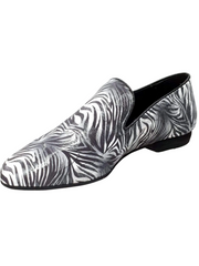 Load image into Gallery viewer, Serse (800) - Men's Moccasin in Fabric Worked with Gray Jungle Pattern