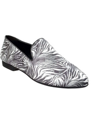 Load image into Gallery viewer, Serse (800) - Men's Moccasin in Fabric Worked with Gray Jungle Pattern