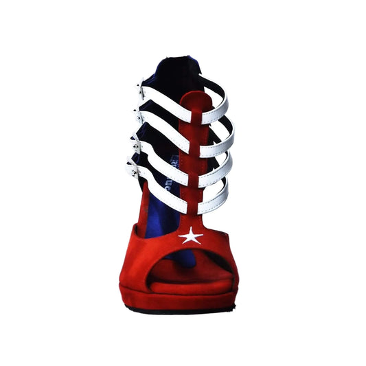 Scarpa da donna Wishdance Lussuria in camoscio con stile cubano, tacco a spillo e plateau, dettagli eleganti e raffinati