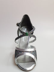 Load image into Gallery viewer, Sandalo donna Wendi/BO-N in Boreale Silver e pelle argento, scarpa estiva con cinturino e suola in gomma.