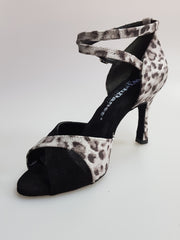 Load image into Gallery viewer, Elison QB - 32QB NA (1101) - Sandalo da Donna in Tessuto Maculato Grigio e Camoscio Nero