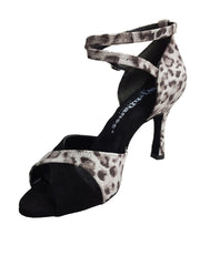 Load image into Gallery viewer, Elison QB - 32QB NA (1101) - Sandalo da Donna in Tessuto Maculato Grigio e Camoscio Nero