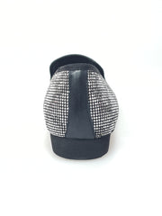 Load image into Gallery viewer, Zeus (MS20) - Men's Moccasin in Midnight Blue Suede with Silver Studs Pyton Design Long Shape